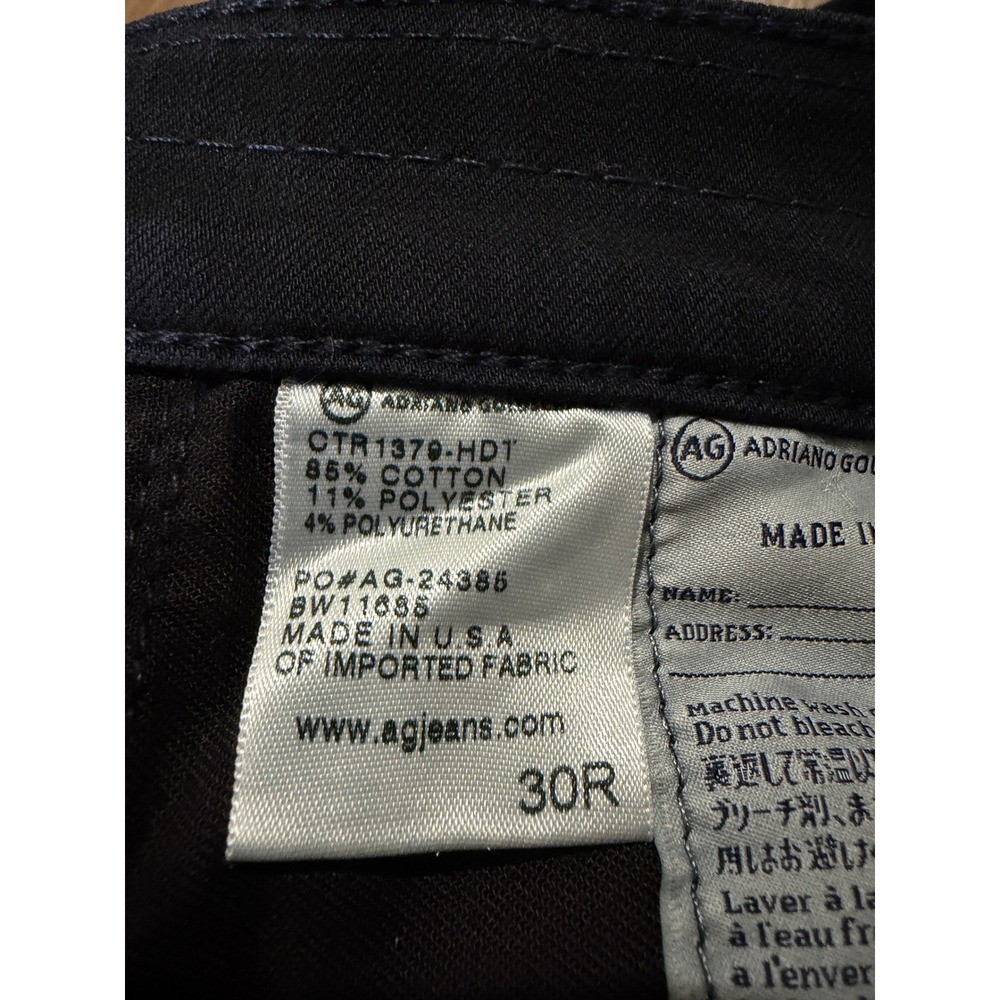 AG Adriano Goldschmied Farrah Skinny Jeans Black Contour 360 High Rise 30R USA - Picture 8 of 11